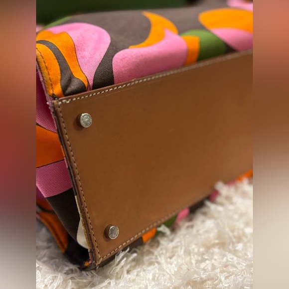 Kate Spade Brown Canvas Tote with Floral Design - Picture 5 of 16